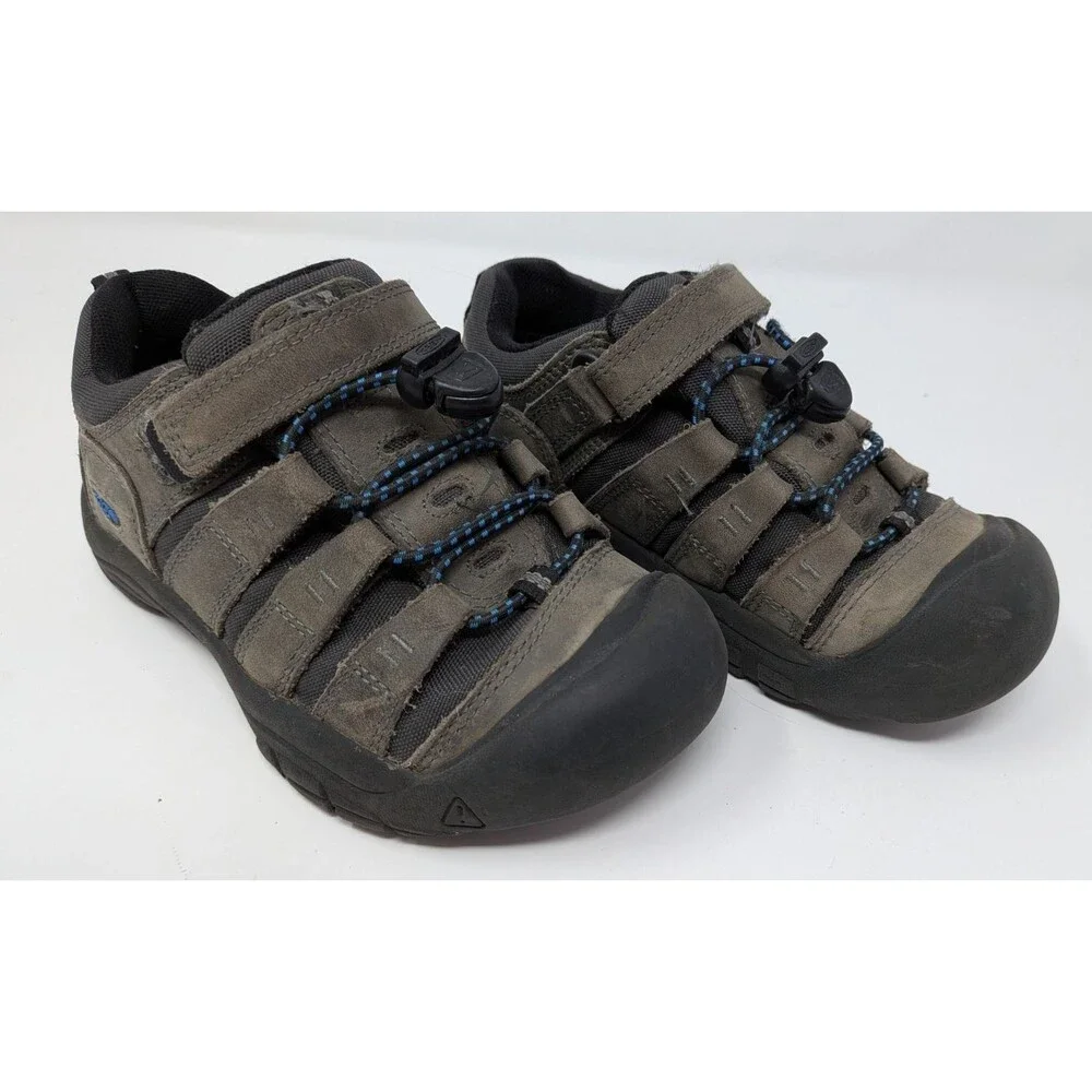 KEEN Newport Kids Size 13 Gray Leather Closed Toe Sport Sandals Adjustable